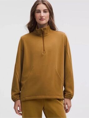 Lululemon Softstreme Long Half Zip in Melrose Tan XS NWT